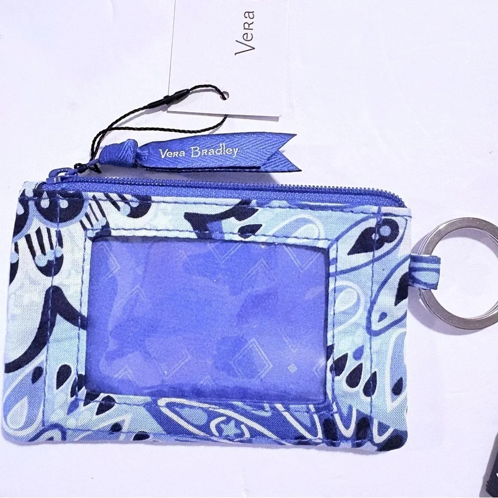 Vera Bradley Blue Star Medallion ID wallet